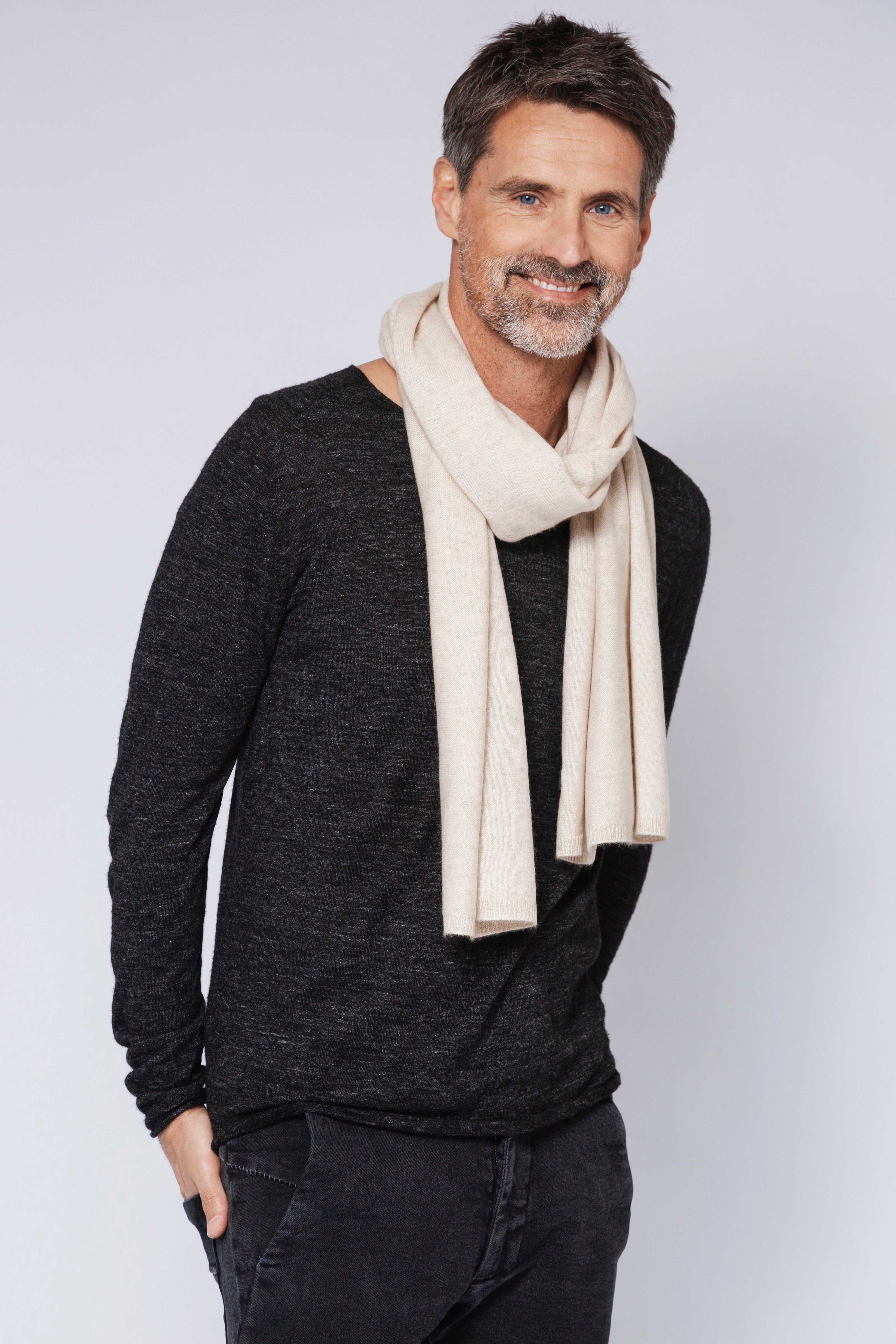 Kaschmirschal gestrickt Herren